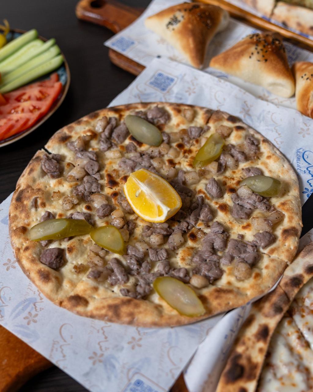 Mujarmasha meat flatbread